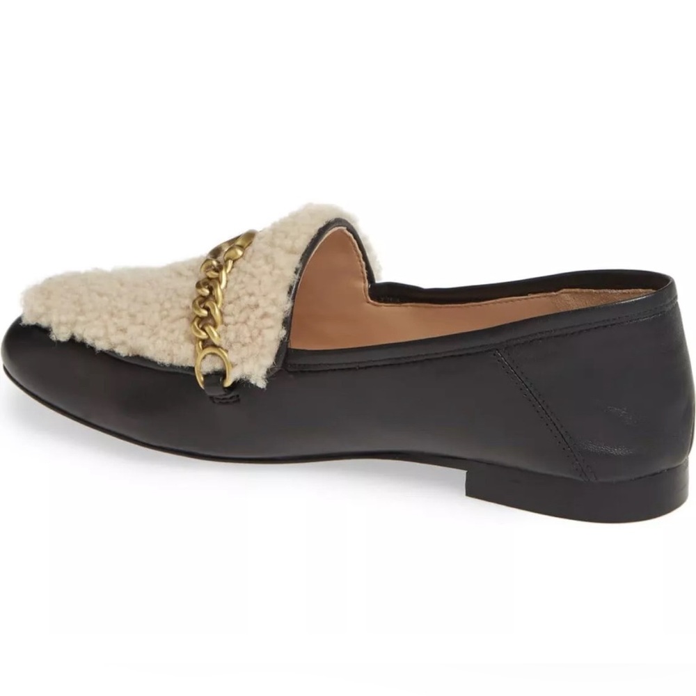 COACH Helena Convertible Loafer with Genuine Shearling Trim, Black,Size 6BUS NIB